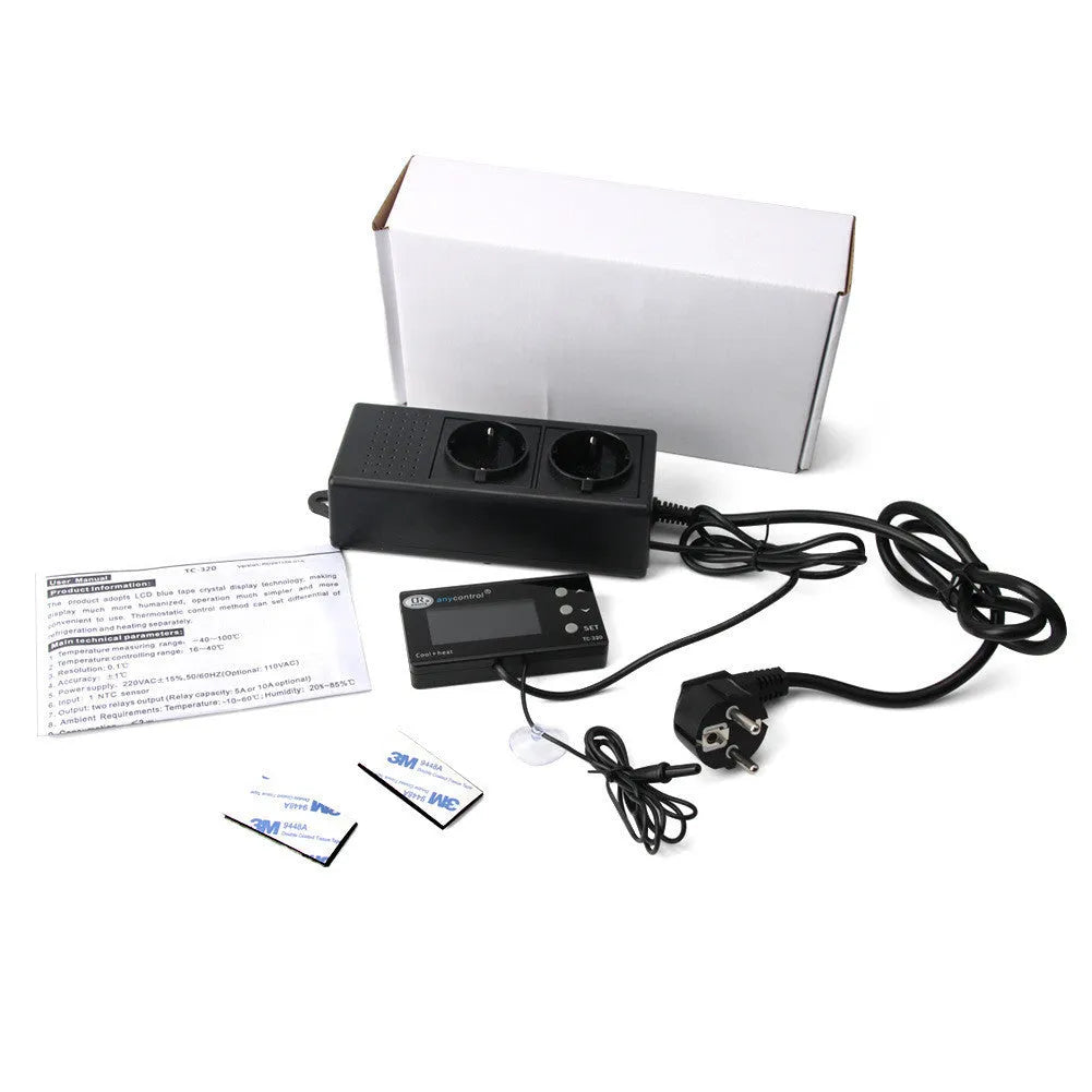 Pet temperature controller with split socket, 220V, automatic refrigeration and heating, 170x70mm