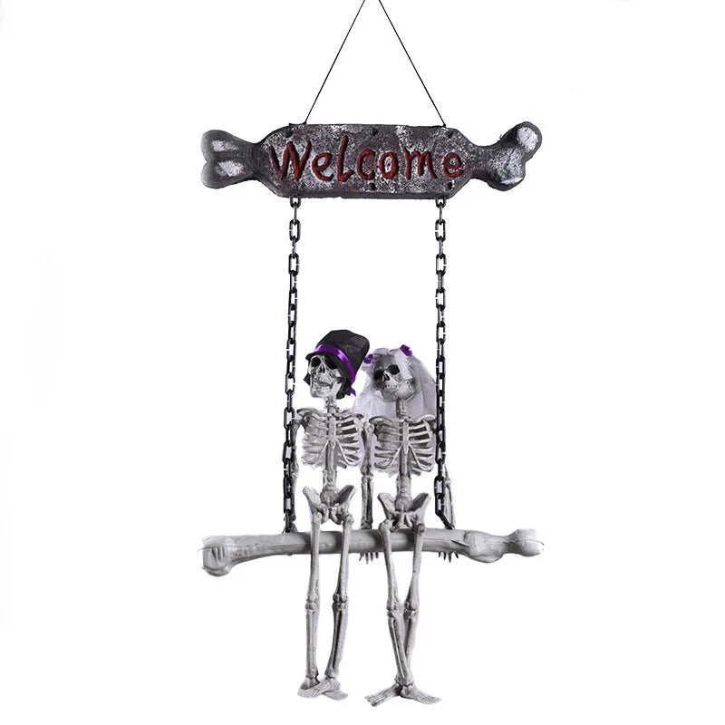 Bride and groom welcome door plate pendant in G01 size, cloth Halloween ornament