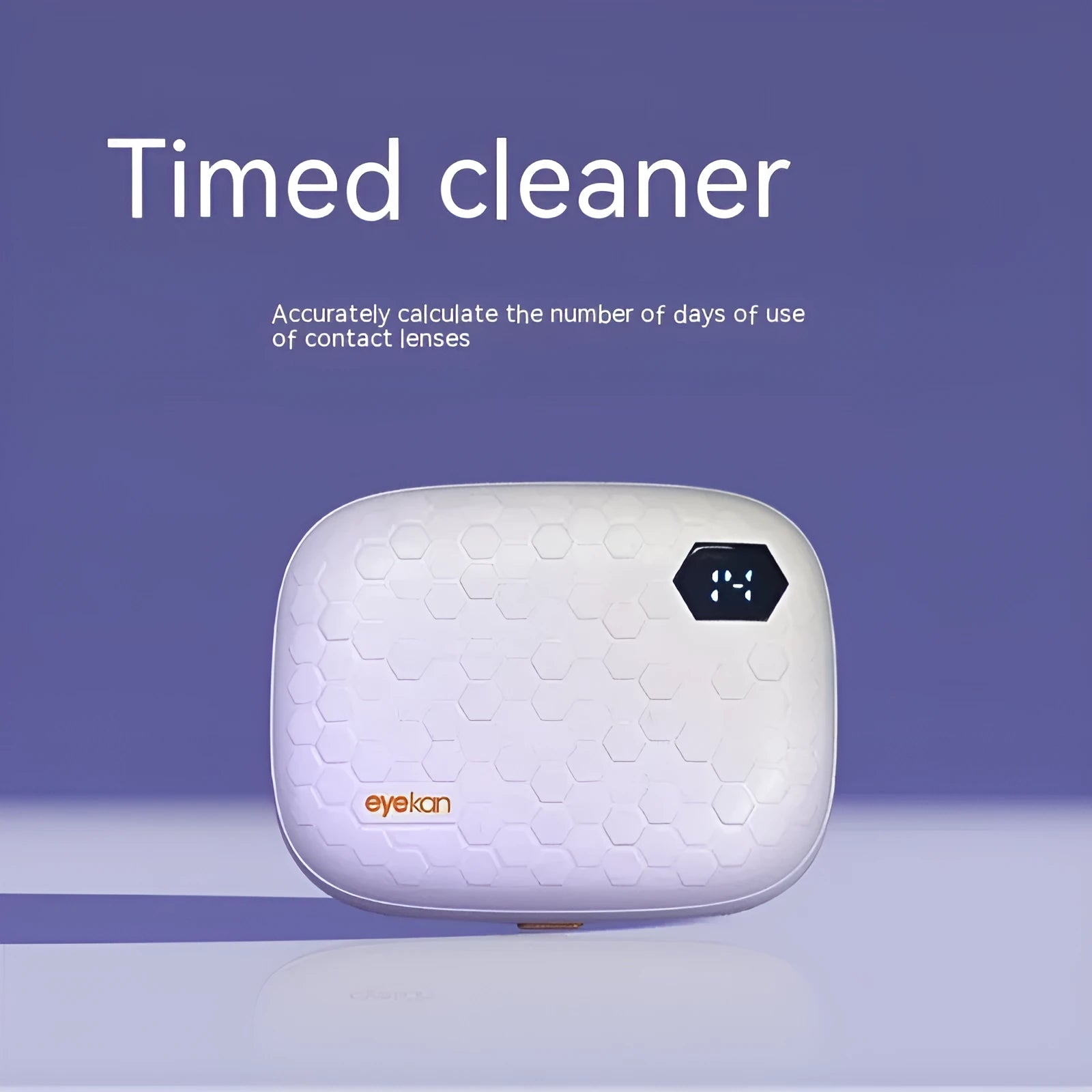 Pearl white automatic electric ultrasonic flushing instrument for cleaning invisible glasses.