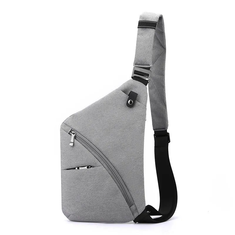 Men's Oxford cloth chest bag in urban style with one-shoulder carry configuration