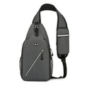 Men's Oxford cloth crossbody shoulder bag in black with large capacity for travel and daily use