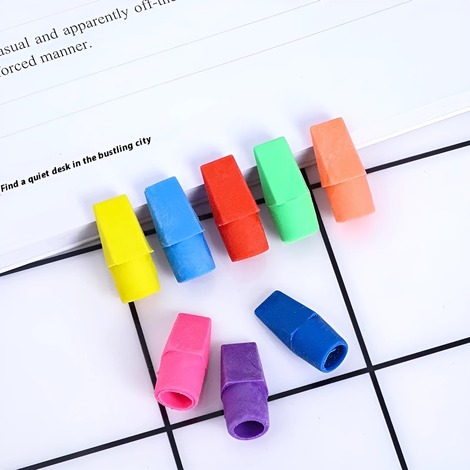 Knife head bullet eraser in TPR with multiple colour options including Morandi and bright shades