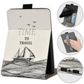 Kindle protective case with integrated hand strap in a choice of colours and printed designs.