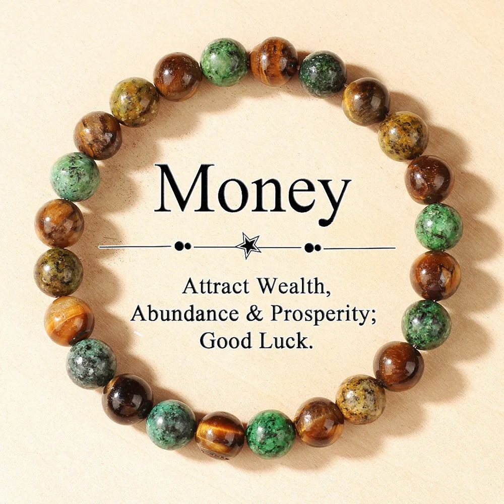 Handmade tigereye stone bracelet with 18mm flower bead in antique style