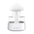 White raining cloud desk humidifier and essential oil diffuser with mushroom lamp night light