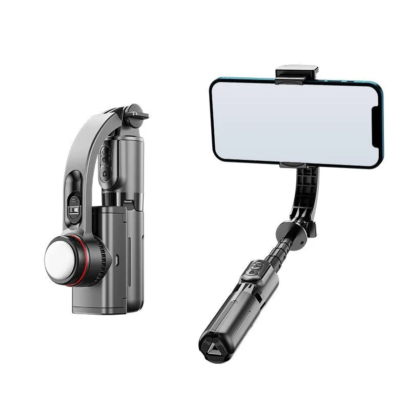 Mobile phone stabilizer hand-held tripod head single-axis ABS aluminium alloy black adjustable