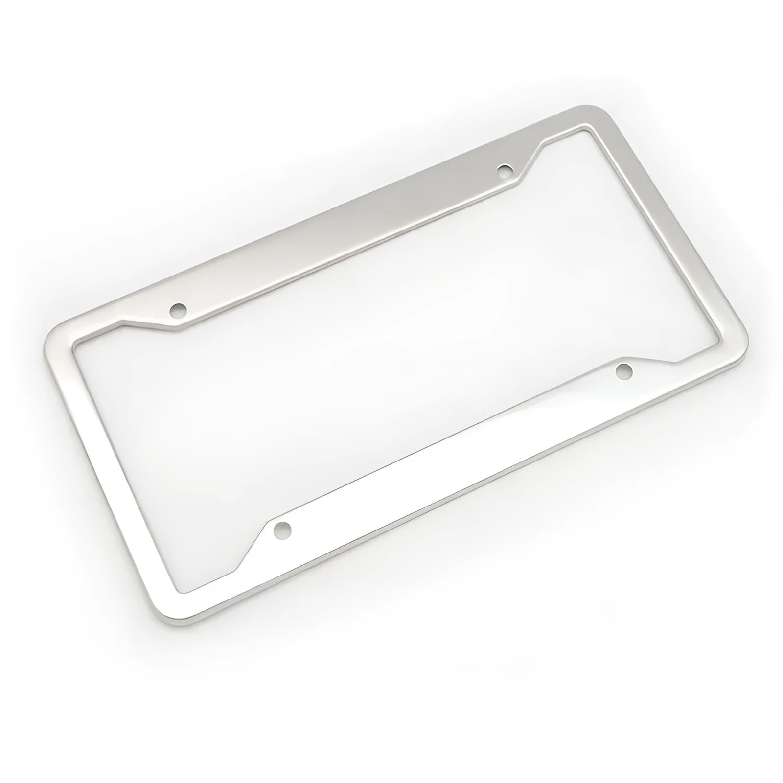 Aluminium alloy licence plate frame in black, light grey, sandblasted silver and stainless steel colours