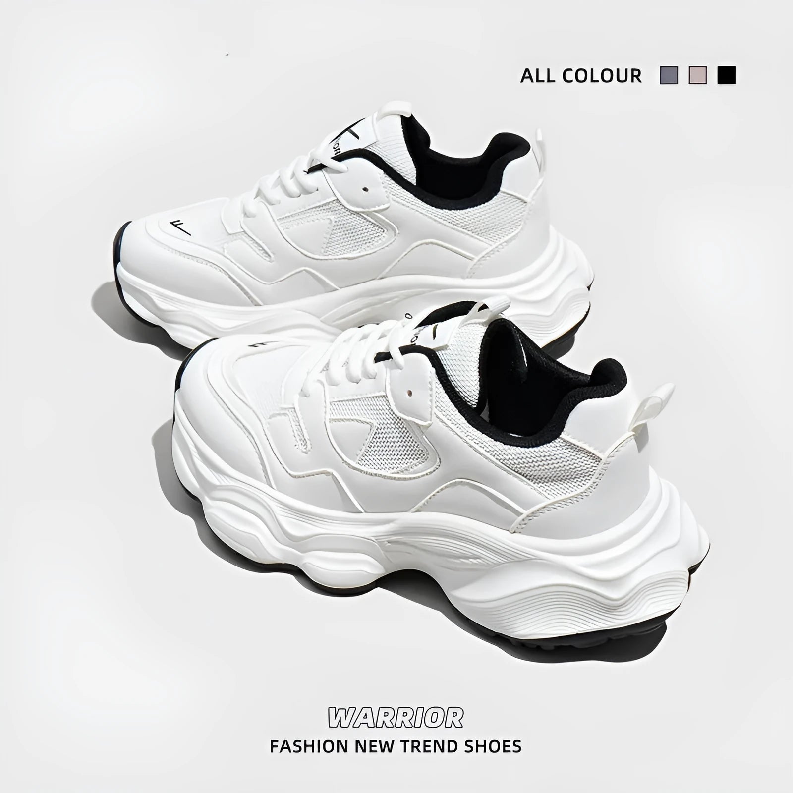 Women's breathable mesh white sneakers with flat heel, round toe, and lace-up closure
