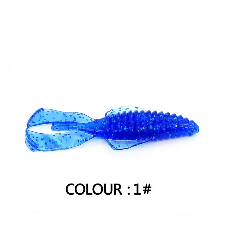 PVC fishing soft bait lures in 8cm and 12cm sizes showing colour variations 1-12