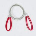 German stainless steel survival wire saw with leather case in black and red colour options.