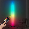 Black Symphony RGB floor lamp with aluminium body and silicone shade