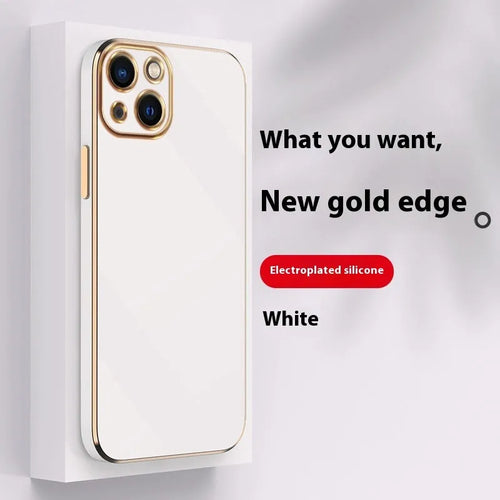 6D straight edge electroplating TPU phone case for iPhone in mint green colour.