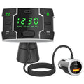 Car FM transmitter music player with Bluetooth and 1.2 inch display, black ABS, 148g gross weight