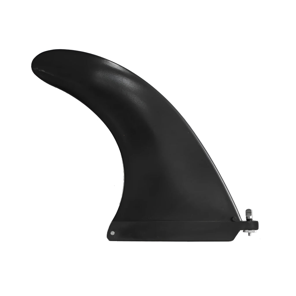 heytur SUP paddle with removable fish fin on the large plastic blade.