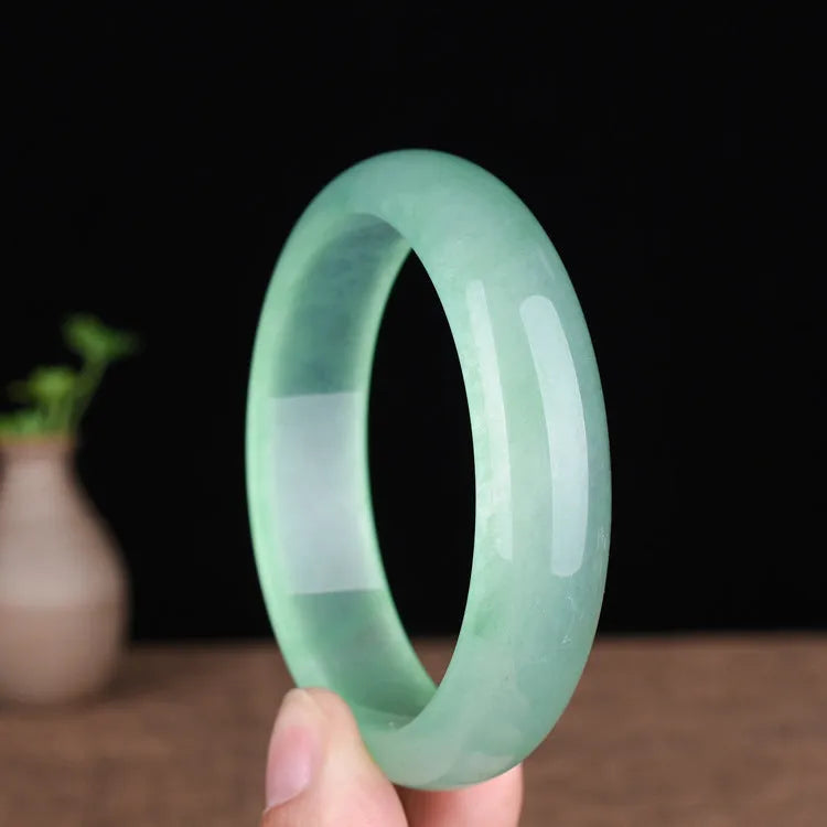 Women's jade bracelet in blue or green colour with adjustable sizing