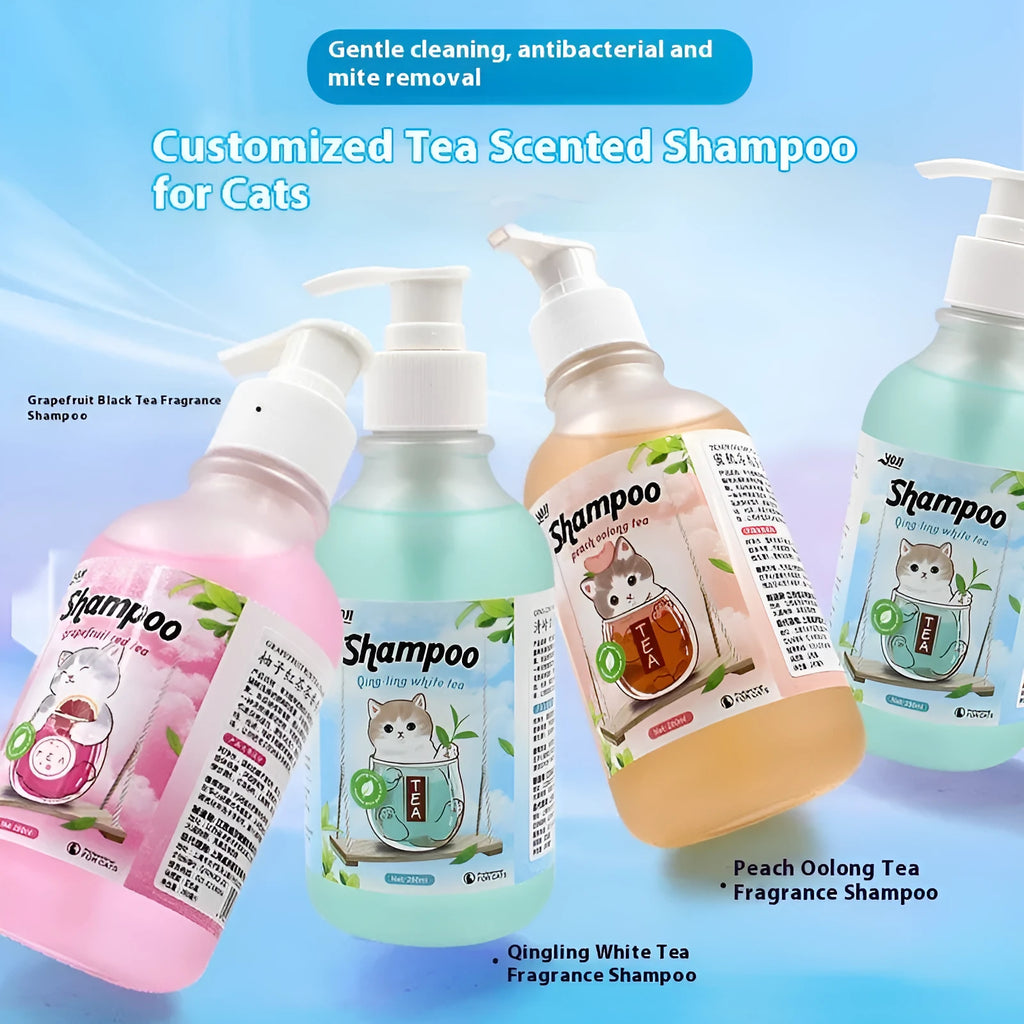 Cat universal bath lotion shampoo 280ml anti-mite body deodorisation bottle