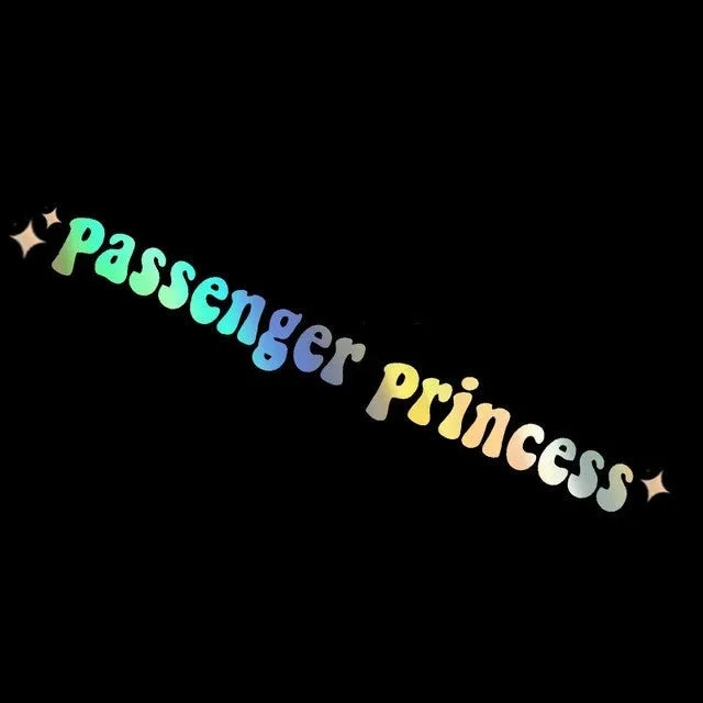 10 by 2 cm white black pink rainbow colour car vinyl sticker for window or dashboard.