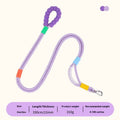 Non-slip hand holding rope pet lead in nylon, colour cherry red, with secure grip handle