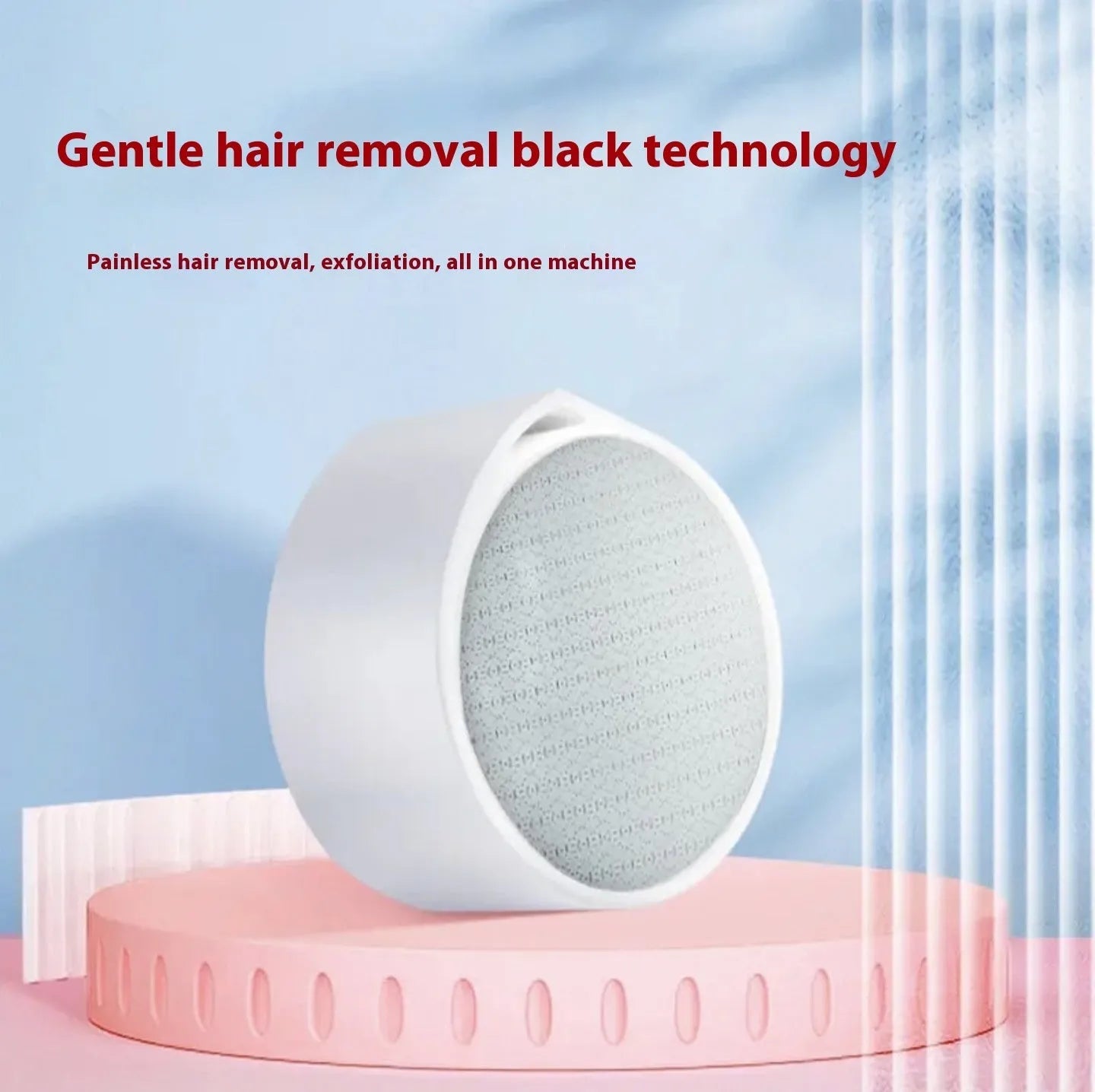 Nano glass epilator and foot grinder 2-in-1 plastic body hair removal device.