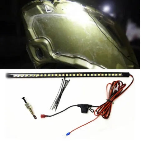 39cm automatic LED car hood light bar with 21 SMD5050 white 6000K LEDs and IP67 waterproof PVC casing