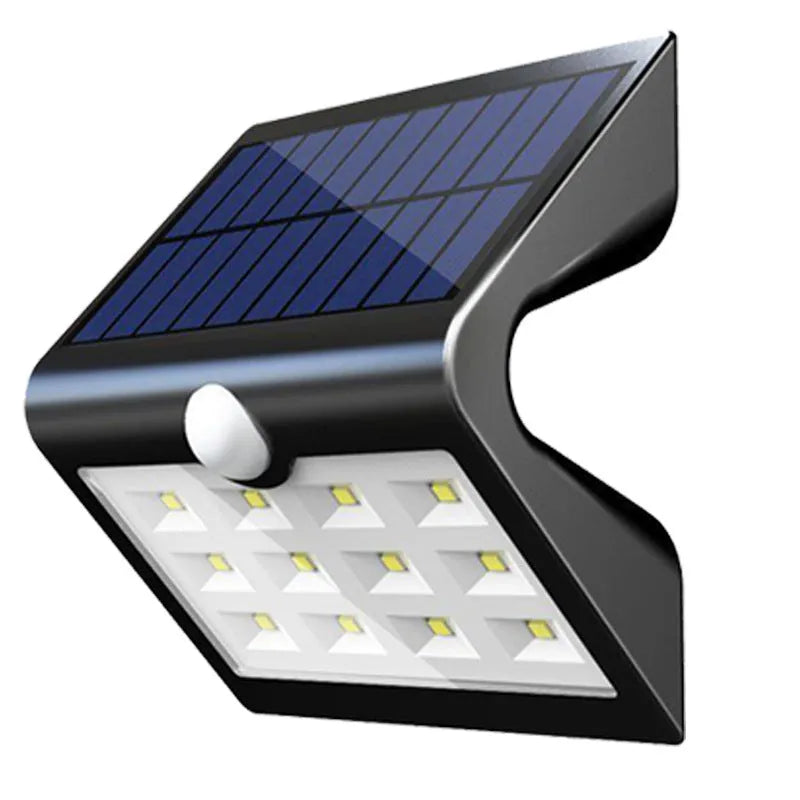 Solar yard light with compact dimensions for outdoor garden or wall lighting