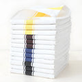 Polyester cotton blended kitchen dish towels with stripe patterns in assorted colours