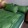 Pure cotton fitted sheet quilt set heat storage 1.8m bed four-piece Ivey Orange colour