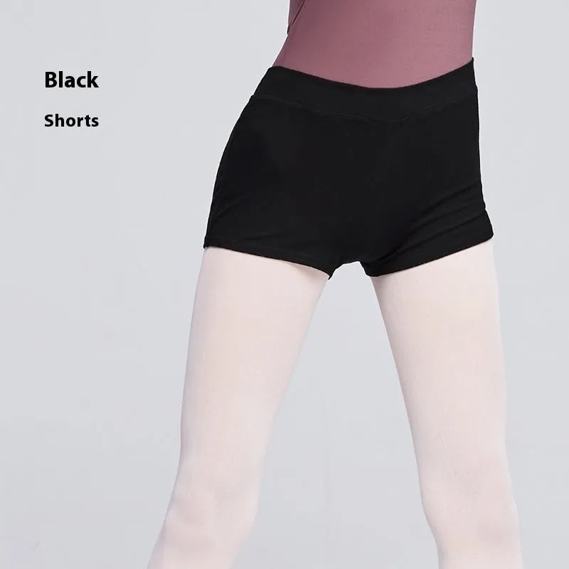 Black cotton women's dance pants for ballet practice and fitness