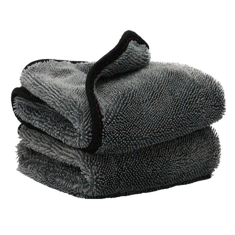 Grey 40cm x 40cm microfiber car wash towel for drying vehicles