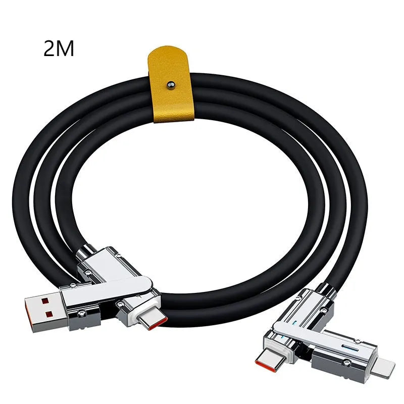 Fast charge mobile phone cable with zinc alloy connectors in multiple colour options