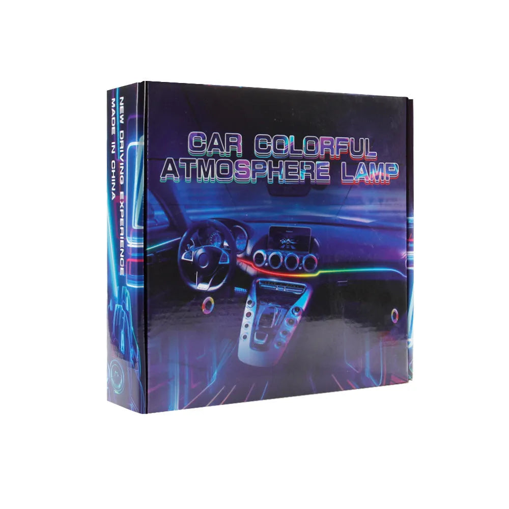 18in1 hidden LED streamer dynamic car ambience light acrylic 12V general vehicle interior