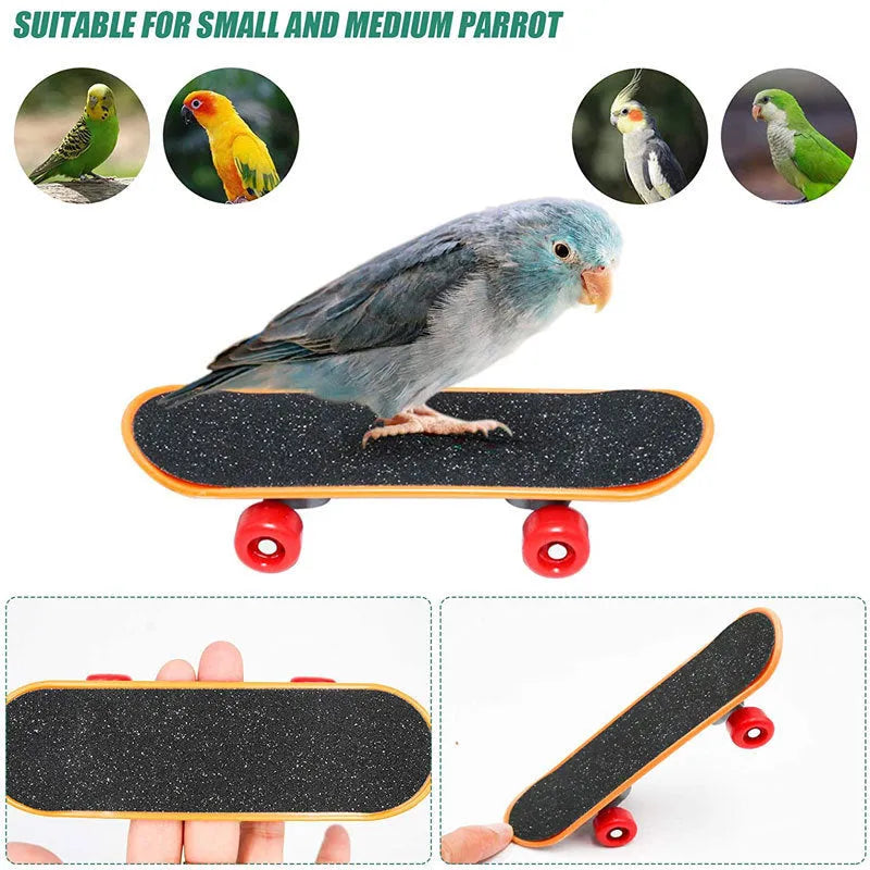 Wooden bird puzzle training set with multiple pieces for parrot enrichment and mental stimulation