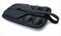 Black waterproof EVA pickleball bag with two shoulder straps, shown holding one paddle and four balls.