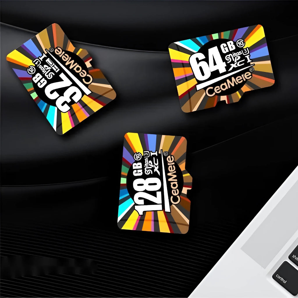 Class 10 TF memory card for mobile phone monitoring, available in 8GB to 256GB capacities