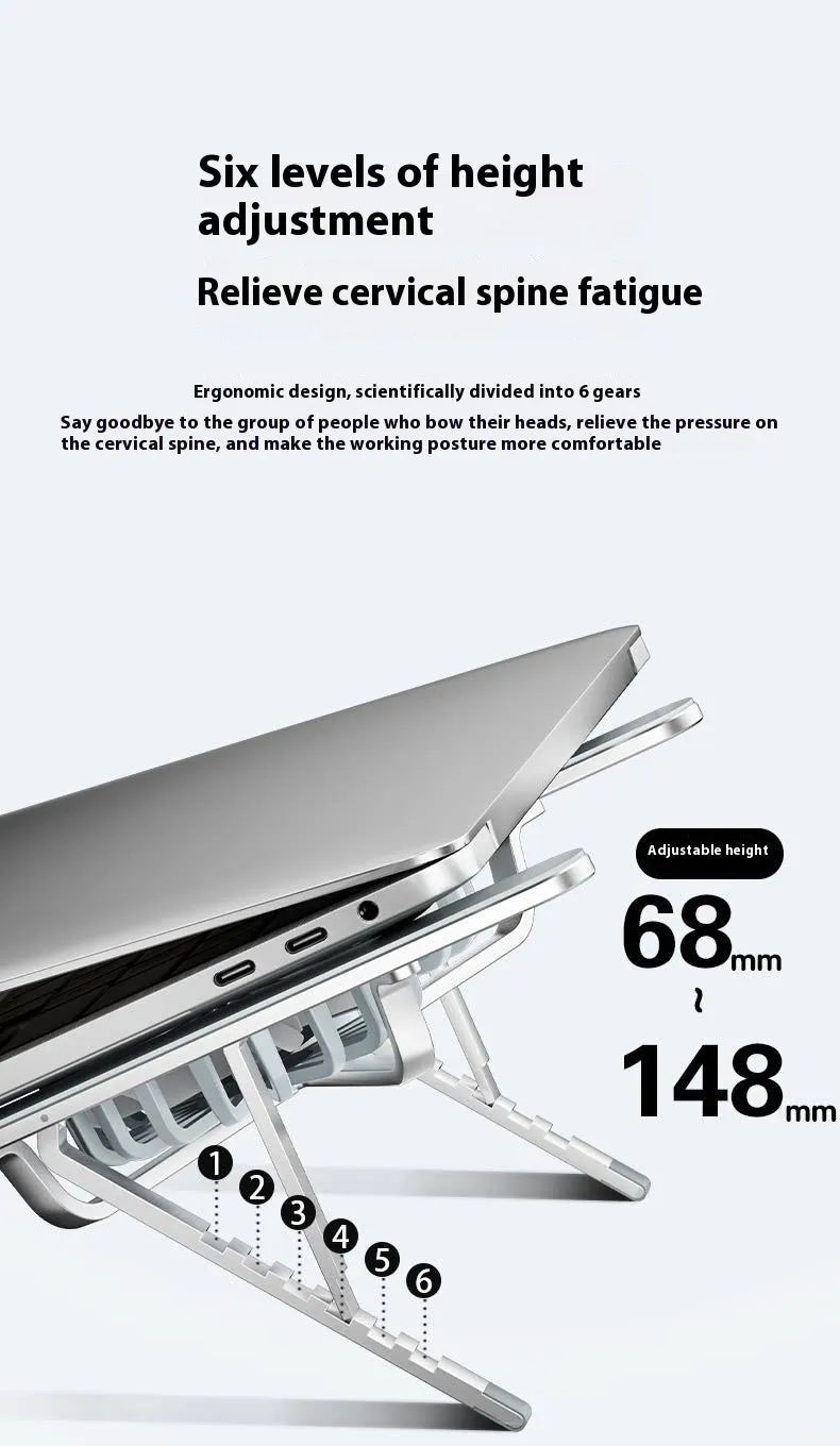 Aluminium alloy laptop cooling stand with twin fans and height adjustment mechanism