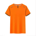 Round neck ice silk quick-drying short sleeve T-shirt for sports in multiple colour options
