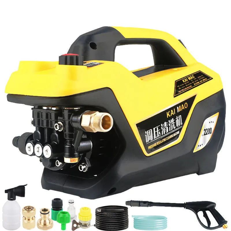 Compact adjustable pressure washer with induction motor 1100W 12L/min 0-15MPa 7m hose foam pot Basic Edition EU plug