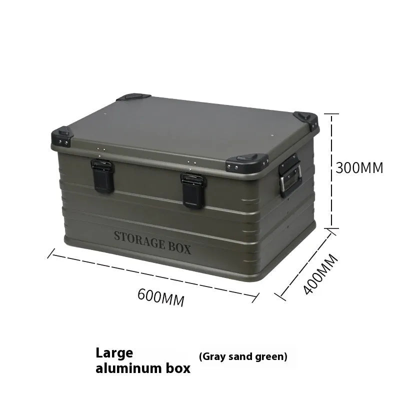 Waterproof vehicle-mounted storage box for car boot organisation in army green colour