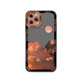 Sunset Clouds design on a Blue Sunset coloured TPU iPhone phone case.