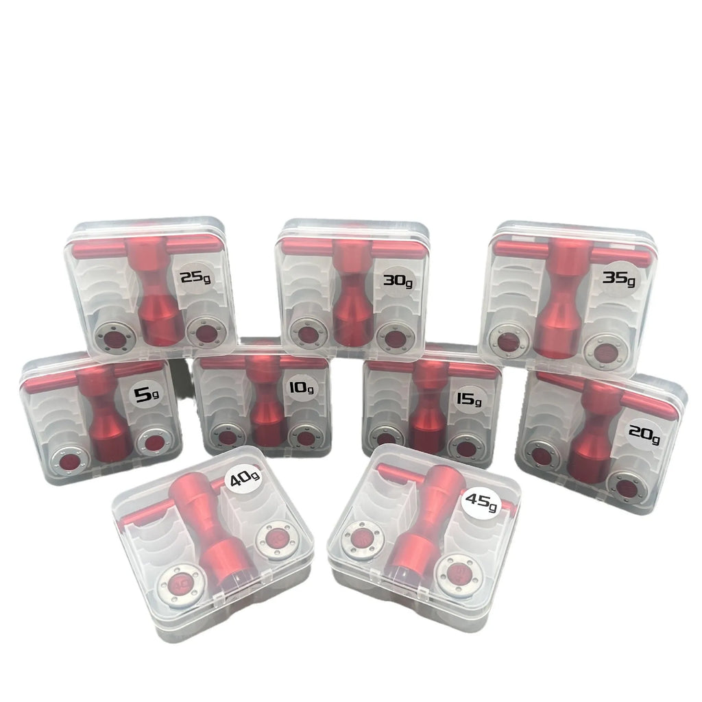 Big tooth red tungsten steel putter screw set with aluminium alloy wrench, nine weight options golf accessories