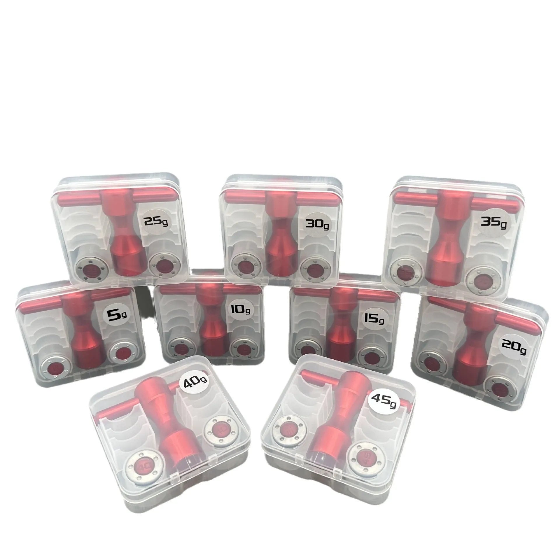 Big tooth red tungsten steel putter screw set with aluminium alloy wrench, nine weight options golf accessories