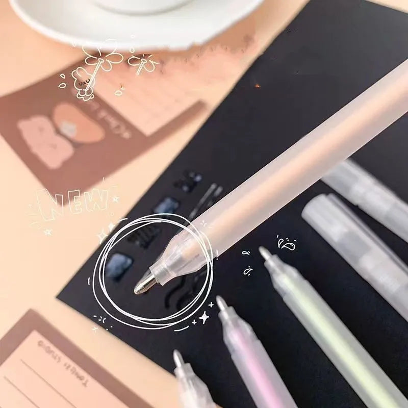 Macaroon colour plastic dispensing pen with cap-pulling mechanism for resin crafts