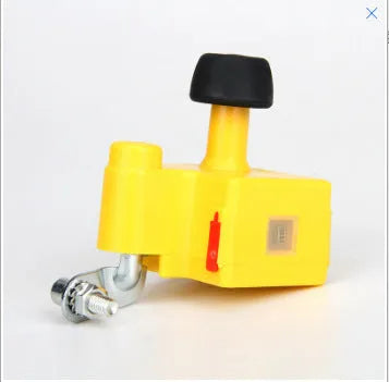 Electric bicycle generator BG-2677 night riding light power accessory in yellow, on a bike frame