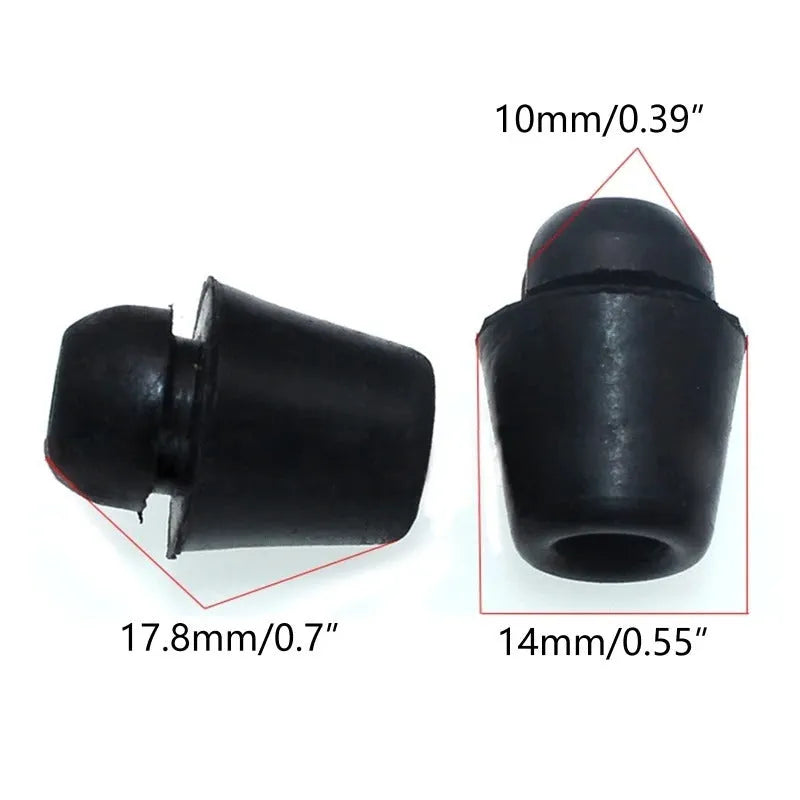 Set of 10 X16 coloured rubber automobile damping buckle clips for shock absorption.