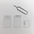 SIM card adapter set with three plastic converters and metal picking pin for mobile phones
