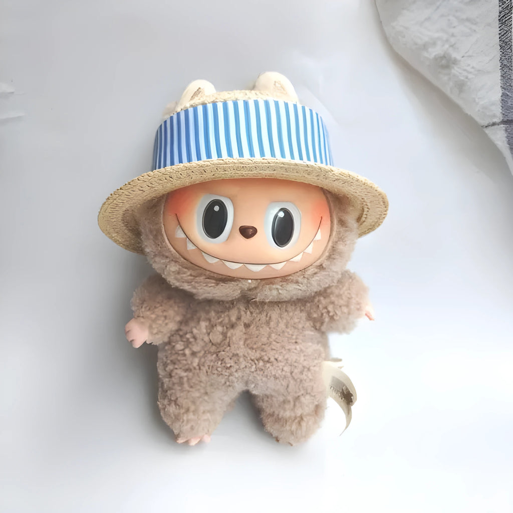 Papyrus straw hat with ear leakage coverage in seven colours, available in M and L