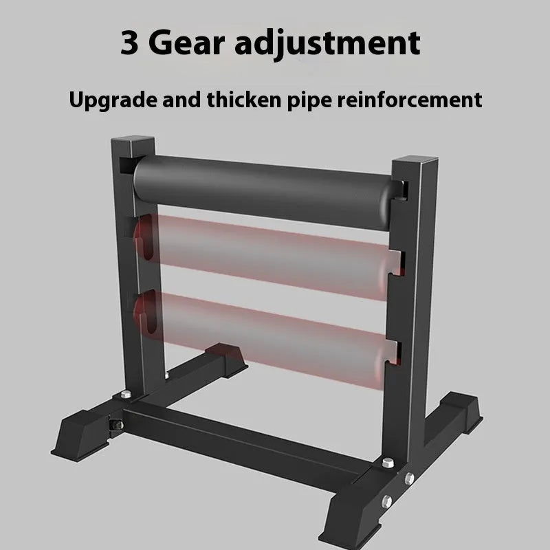 Black steel leg press trainer with split leg squat training frame, Type B fitness equipment