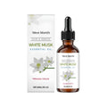 60ml bottle of White Musk Soothing Body Oil with plant-based ingredients.