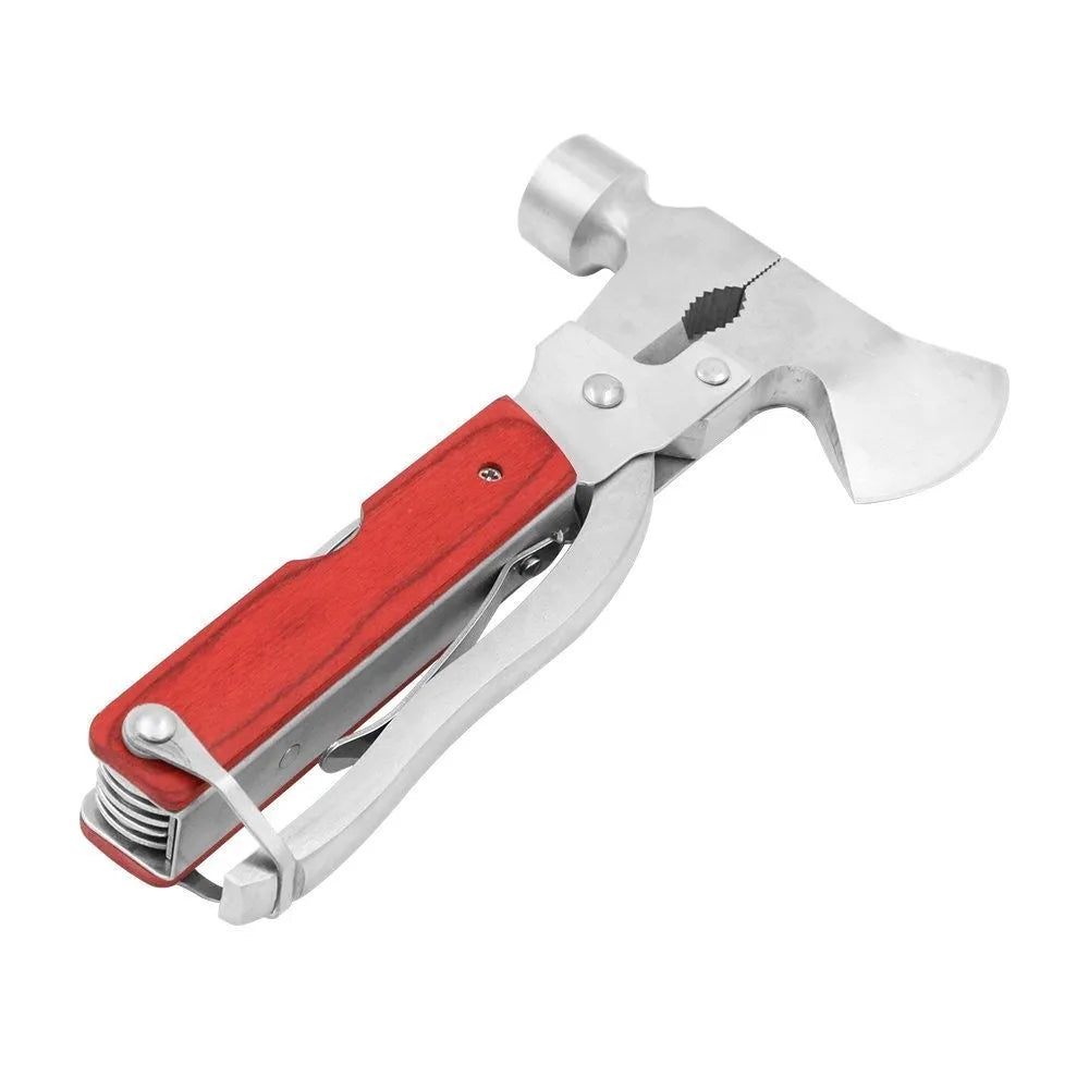 16-in-1 car safety hammer with solid steel construction and Oxford fabric bag