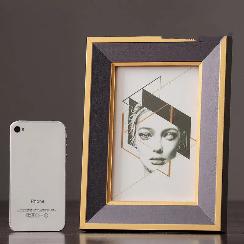 Solid wood desktop picture frame decoration in 6 7 10 inch size options